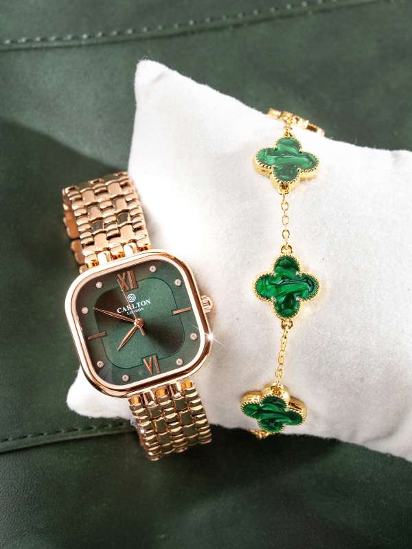 Carlton London Women's Gold Bracelet Watch – Timeless Sophistication